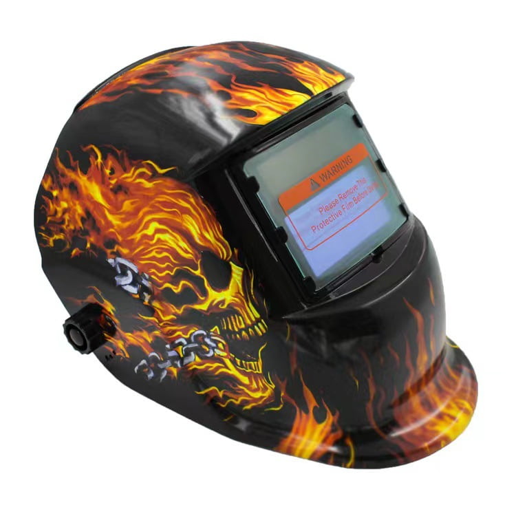 Crusec - Mascara Casco De Soldar Fotosensible Automatico Fuego