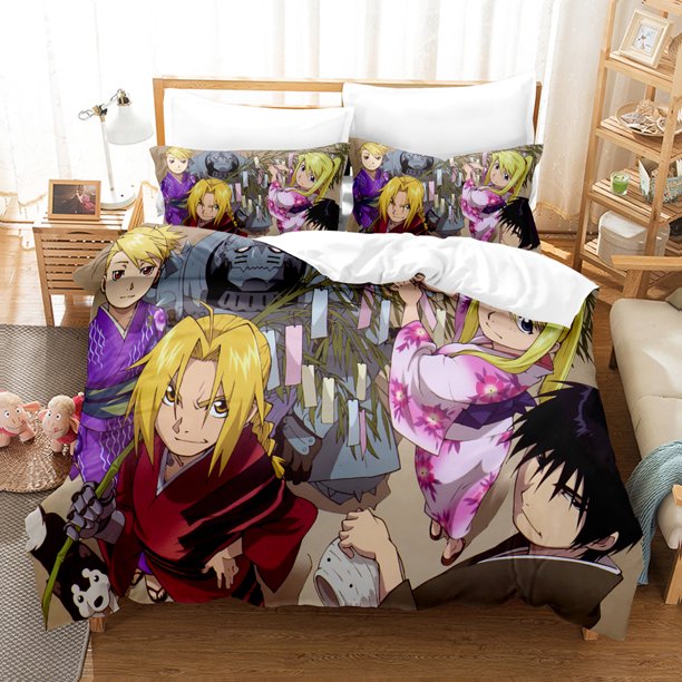 Anime FULLMETAL ALCHEMIST Bedding Sets Duvet Cover Set With Pillowcase Twin Full Bedclothes Bed Linen Home textiles Bed Sheets