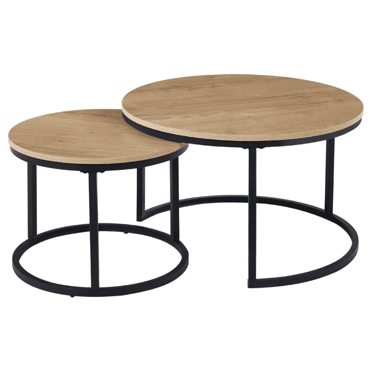 Klik Muebles - Juego De Mesas De Centro Anidadas - Madera Clara