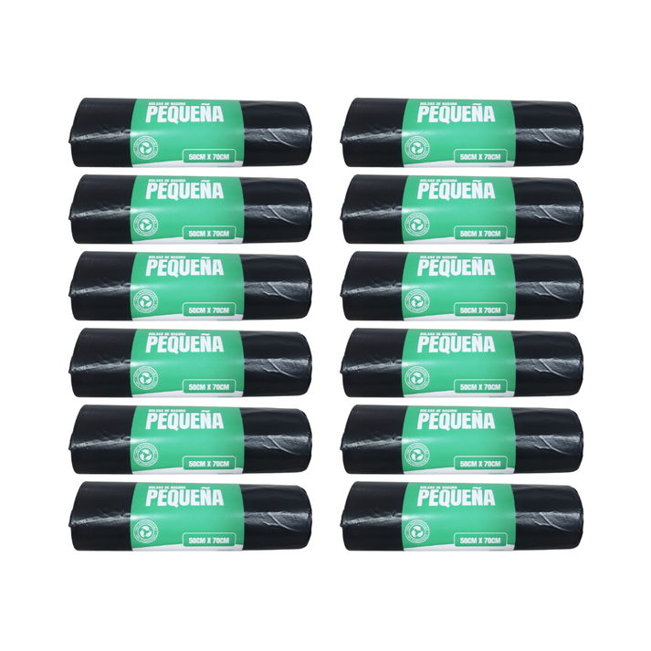 Genérico - Pack 12 Bolsas De Basura Pequeña 70X50Cm