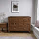 thumbnail image 1 of Cómoda 7 Cajones Mueble de Madera Nativa para Dormitorio - Café - 120x40x90 cm, 1 of 3