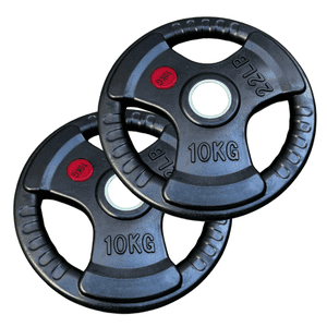 Linea Sport - Par De Disco Olímpico De 10 Kg Con Agarre Engomado (Total 20Kg)