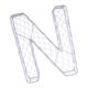 thumbnail image 4 of alfabeto hierro alambre guirnalda marco suculento maceta metal plantador planta titular n, 4 of 5