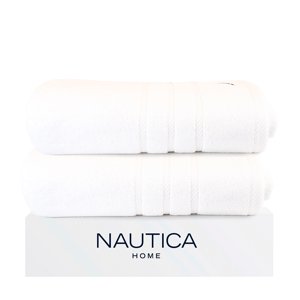Pack 2 Toallas De Baño Nautica Home 100% Algodón 76X137Cm Blanca