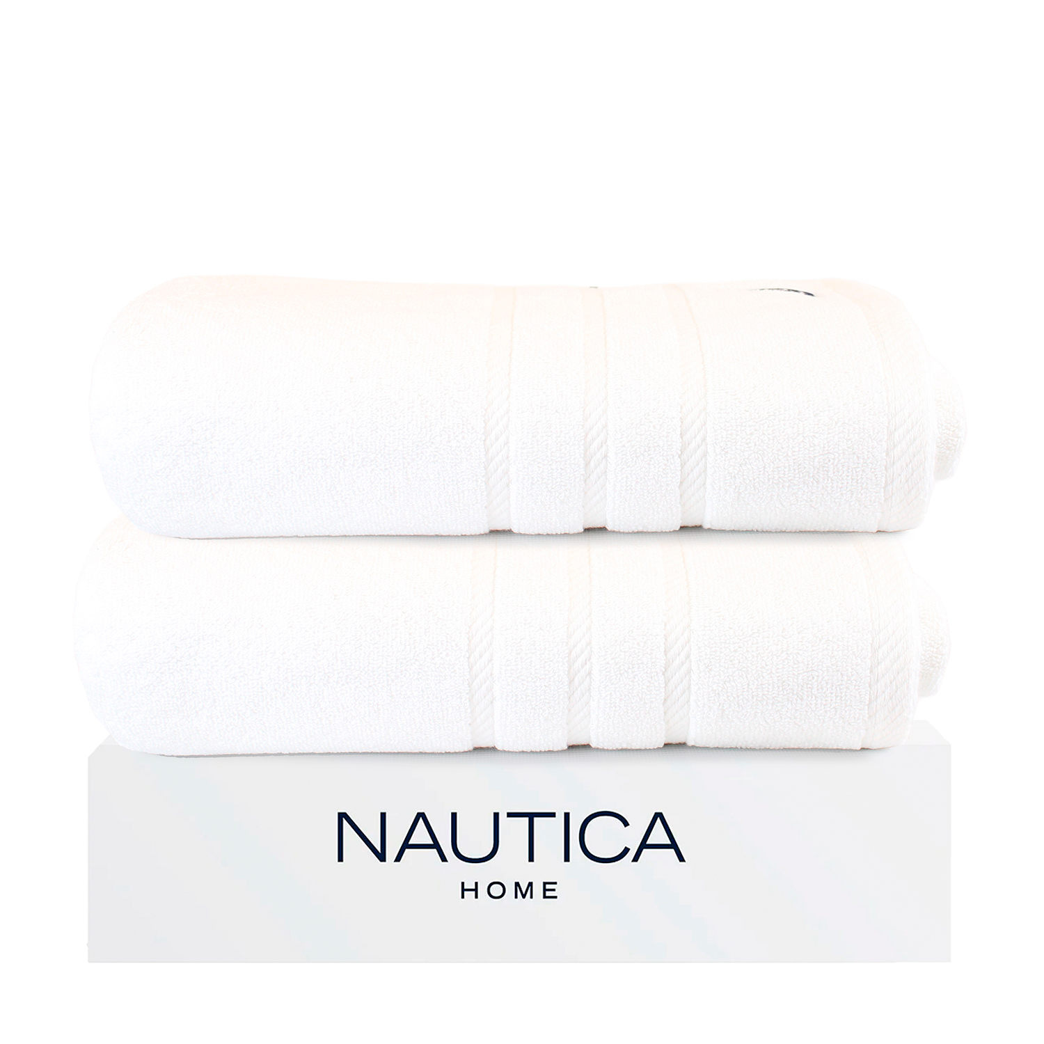 Pack 2 Toallas De Baño Nautica Home 100% Algodón 76X137Cm Blanca