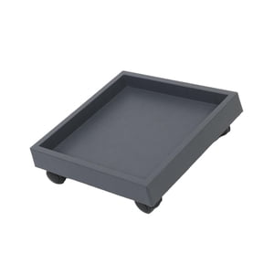 Ioensy - Carrito Para Macetas Con Ruedas, Carrito Para Macetas, Soporte Para Plantas Con Ruedas Para Jardín, Comedor, Color Gris