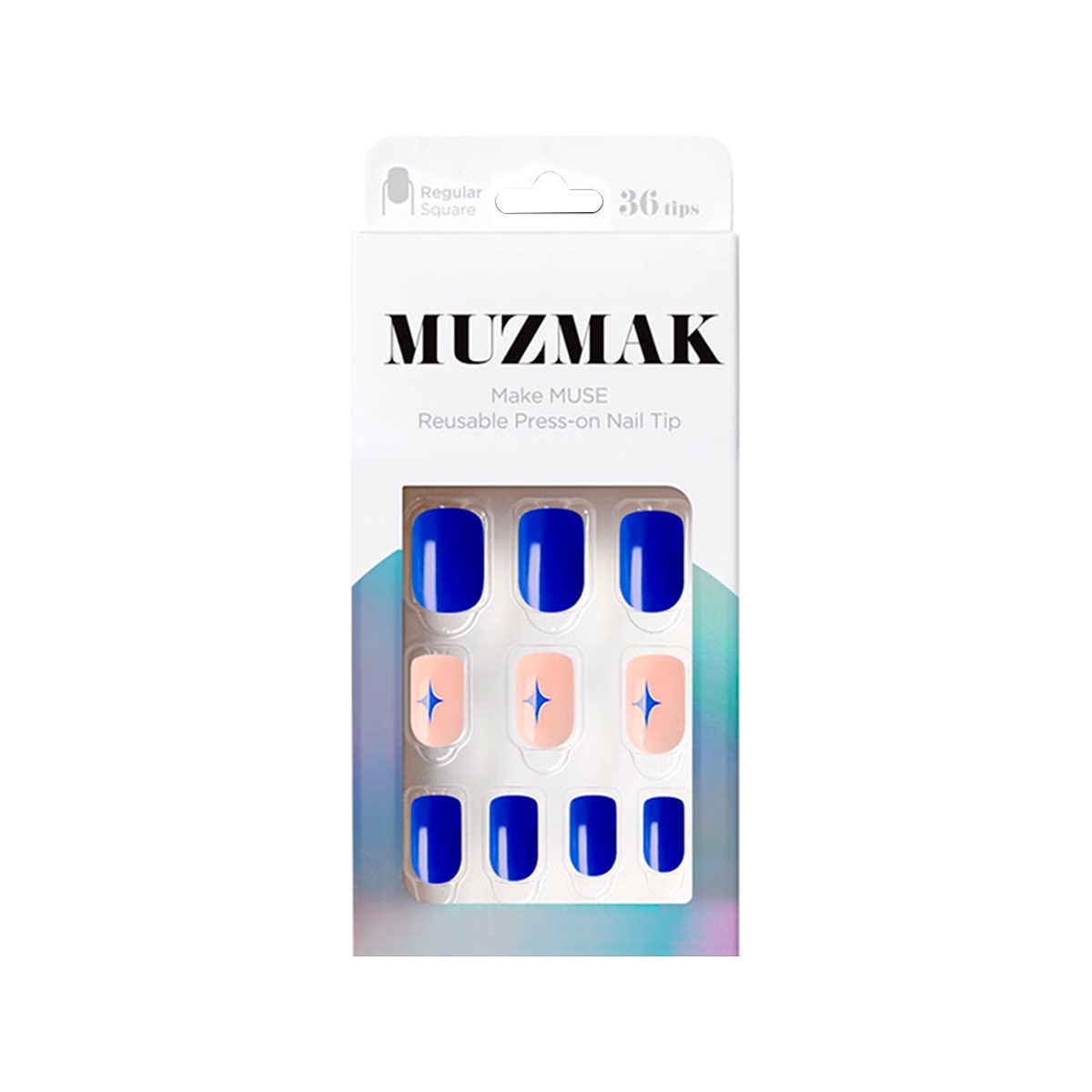 Muzmak - - Uñas Press On Twinkle Twinkle Regular Square 36 U.