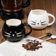 thumbnail image 3 of Juego de 2 tazas de café Koolkatkoo Cute Cat Ceramic de 350 ml, color negro y blanco, 3 of 6