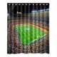 thumbnail image 1 of Cortina de ducha de fútbol, juego de cortina de baño con ganchos, tamaño 60 x 72 pulgadas, 1 of 3