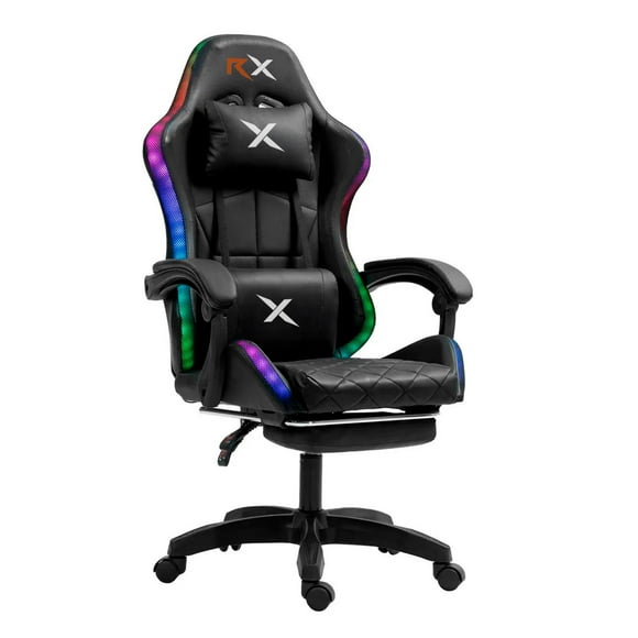 Silla Gamer Rgb Reclinable Reposapiés Silla Gaming + Control