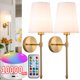 thumbnail image 1 of Aplique de pared YHCDLAMP recargable 10000 mAh RGB con control remoto, paquete de 2, 1 of 9
