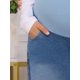 thumbnail image 5 of INSPIRE CHIC Jeans de Maternidad para Mujeres Rotos Desgastados con Encaje Patchwork Sobre el Vientre Soporte Pantalones de Mezclilla de Embarazo L Azul, 5 of 6