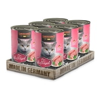 Leonardo - Pack 6 Latas Alimento Humedo Para Gatos Con Carne De Ave
