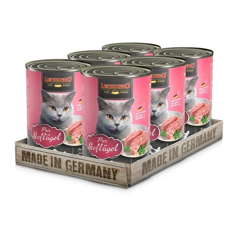 Leonardo - Display 6 Unidades Alimento Super Premium Pollo/Ave Gato 400Gr