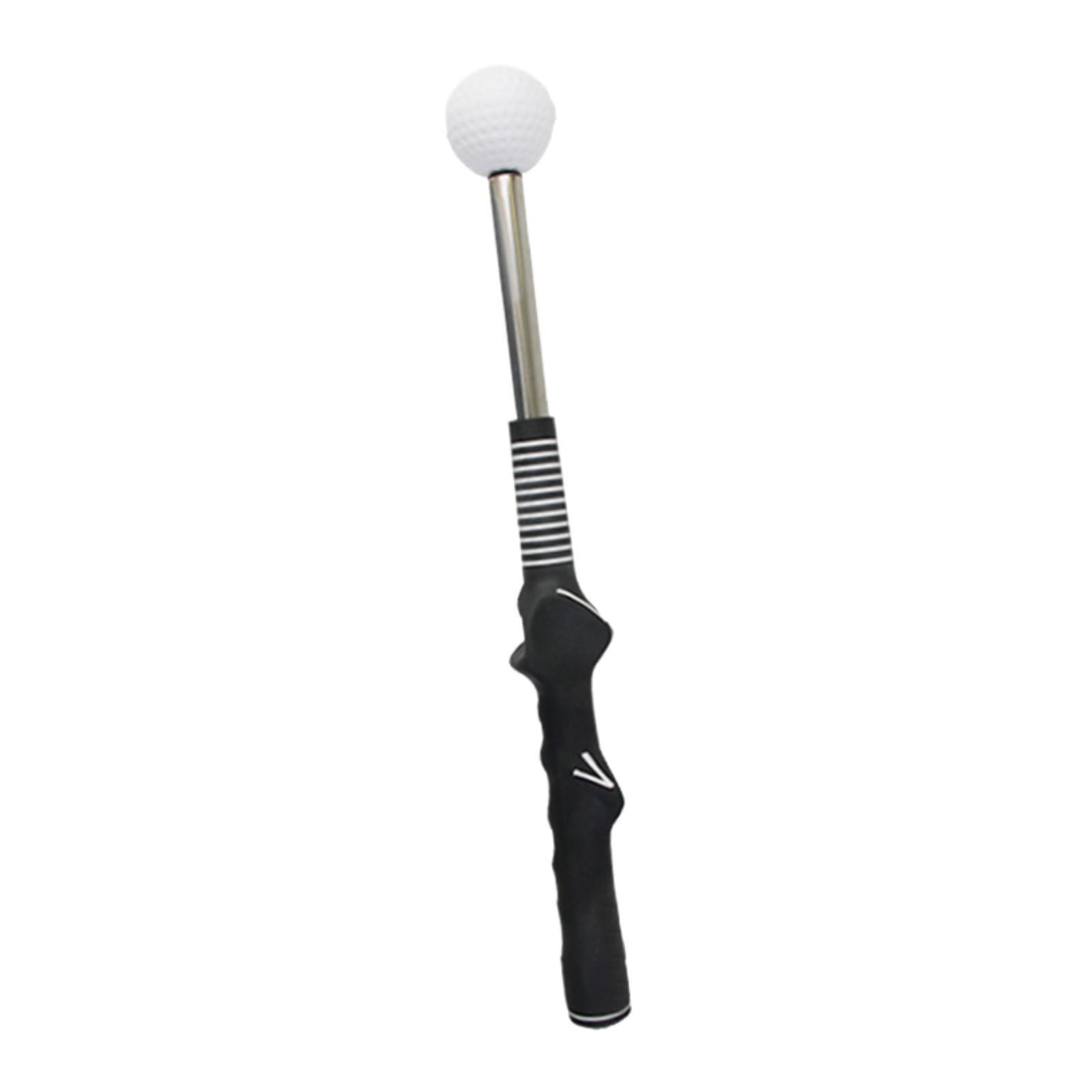 Ioensy - Golf Swing Trainer Adultos Entrenamiento Portátil Ayuda Para Flexibilidad Equilibrio Velocidad Negro Blanco