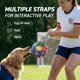 thumbnail image 2 of Balón de fútbol para perros QDAN con correas, balón de fútbol de la Copa Mundial de 7 pulgadas para perros, juguete acuático, juguetes de pelota para perros medianos y grandes, 2 of 8
