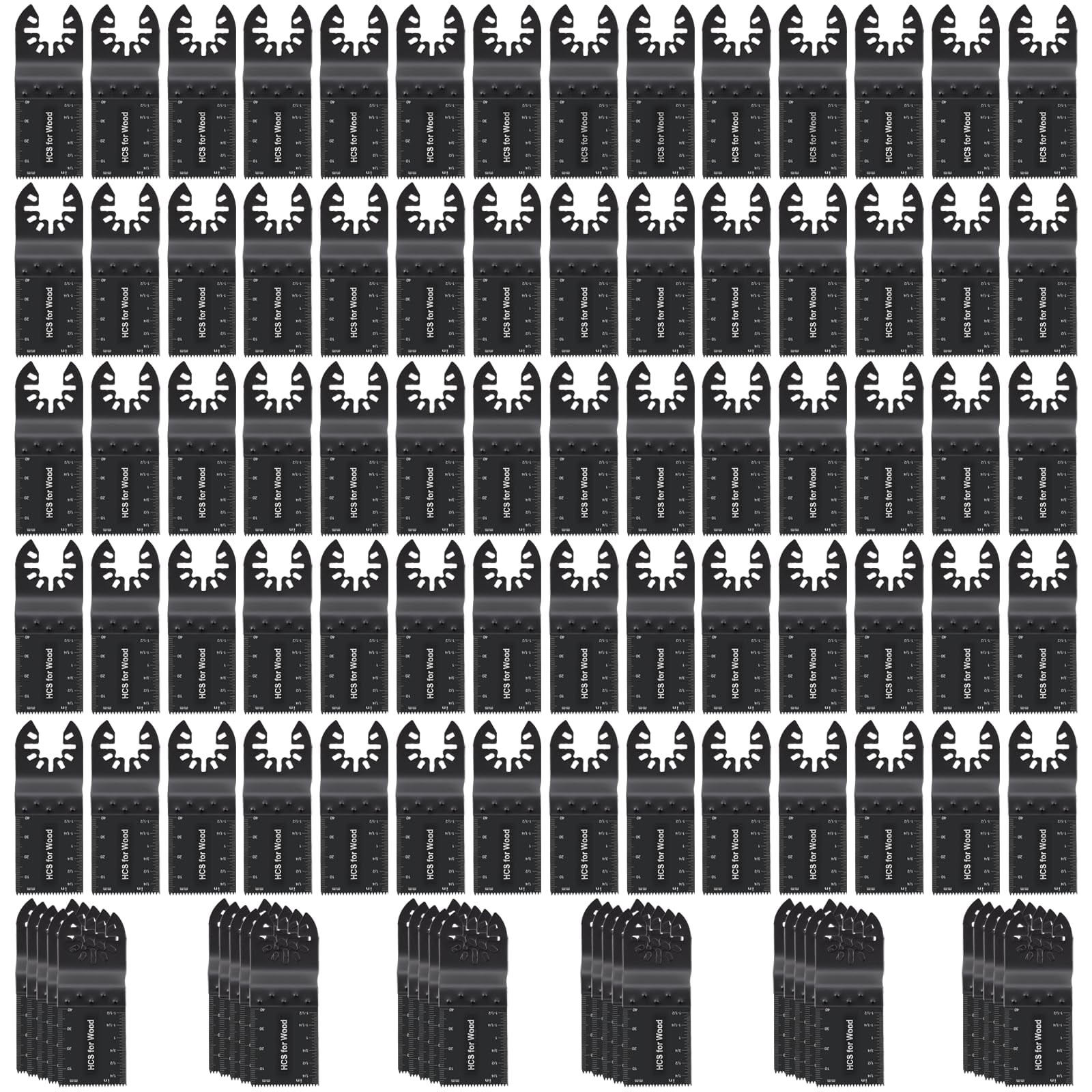 Caroller - Hojas De Sierra Oscilantes 100 Unidades Para Madera Metal Y Plástico