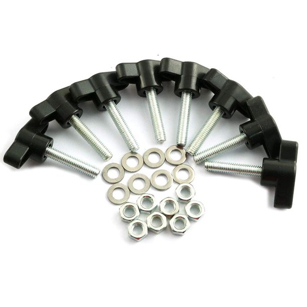 Kit de tornillos de mariposa Pro Bamboo Kitchen M6x30, negro, de plástico, cabeza en T