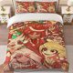 thumbnail image 1 of Christmas Happy Anime Themed Printed Bedding Set | Includes 1 Duvet Cover and 2 Pillowcases Soft and Comfortable, 1 of 5