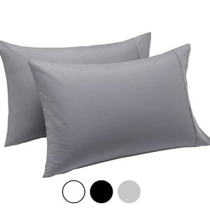 Set 2 Fundas De Almohada 50 X 90 Gris Suave Hilos Aura Zeus