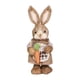 thumbnail image 5 of Conejo De Paja Figura De Conejito De Granjero De Pascua Con Zanahoria Para Decoración De Banquete De Boda Beige, 5 of 5