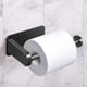 thumbnail image 5 of Portarrollos de papel higiénico autoadhesivo para cocina, baño, sin perforaciones, para pared, de acero inoxidable cepillado, color negro, 5 of 6