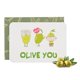 thumbnail image 1 of Tarjeta de felicitación Bee! Olive You – Tarjeta romántica con juego de palabras, 1 of 7