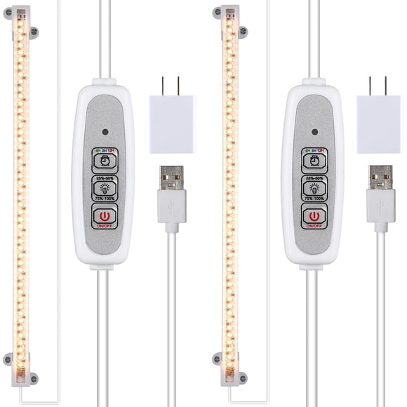 Tira de luces LED para cultivo RWNTAO, espectro completo, 20 W, paquete de 2