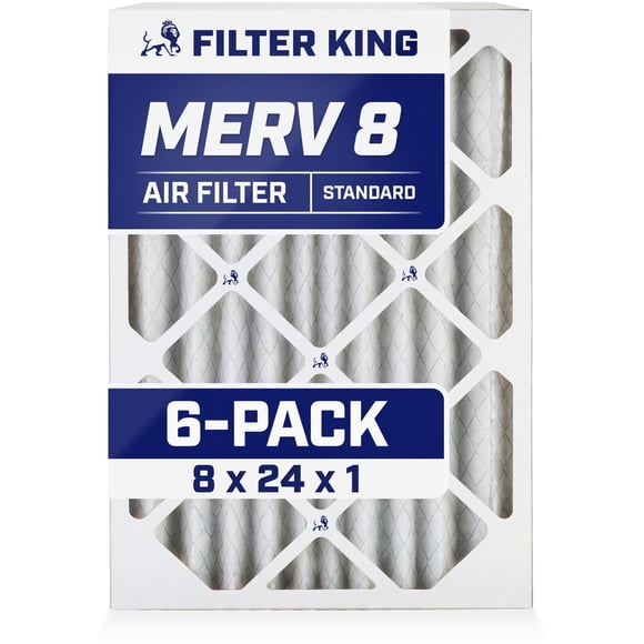 Filtro de aire King, 8 x 24 x 2,5 cm (MERV 8) (paquete de 6)