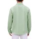 thumbnail image 3 of Camisas Texturizadas de Jacquard de Color Sólido con Botones y Mangas Largas para Hombre INSPIRE CHIC L Verde, 3 of 5