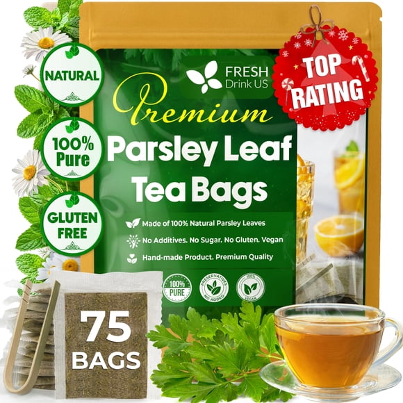 Té de hojas de perejil en bolsitas FRESHDRINKUS, 75 unidades, natural