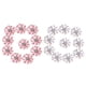 thumbnail image 2 of 20 piezas de metal flor de diamantes de imitación botones adorno decoración rosa blanco, 2 of 3