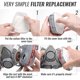 thumbnail image 3 of Replacement Carbon Filters for Respirator Masks, Pair, 3 of 3