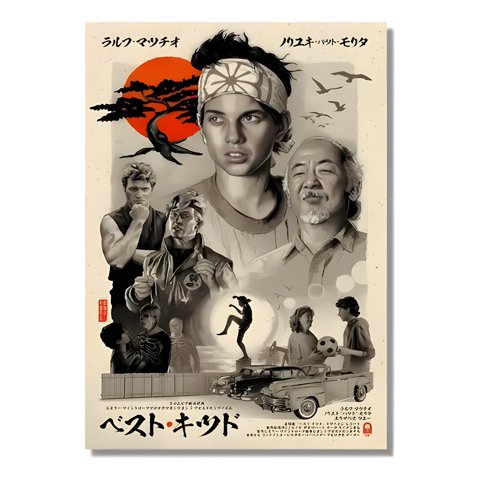 Genérico - Cuadro Aluminio Karate Kid Clásico 40X30 Cm