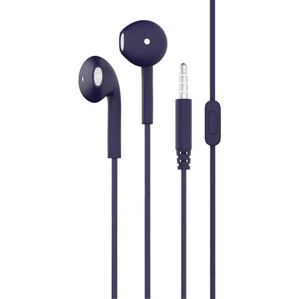Audífonos Con Cable Jack Y Micrófono Kbod Fon-10019 Azul