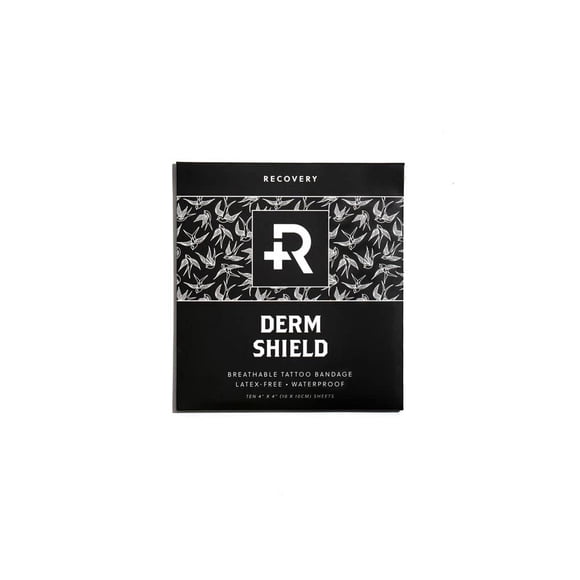 Cuidado posterior al tatuaje, vendaje, recuperación, cuidado posterior, Derm Shield