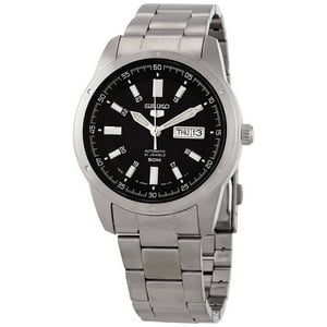 Seiko - Reloj 5 Automatic Con Esfera Negra Para Hombre Snkn13J1