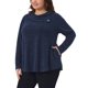 thumbnail image 4 of Agnes Orinda Conjuntos de Halloween para Mujeres Tallas Grandes Sudadera Tops Cuello Alto Manga Larga Bolsillos Blusa Casual con Botones Decorativos 2X Azul Oscuro, 4 of 6