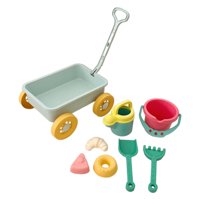 Magideal - Vagón De Juego De Rol Para Niños, Vehículo De Juguete Para Exteriores, Vagón Educativo Pequeño, Rueda De Arena, Cubo De Agua, Herramienta Para Jardín Al Aire Libre Azul