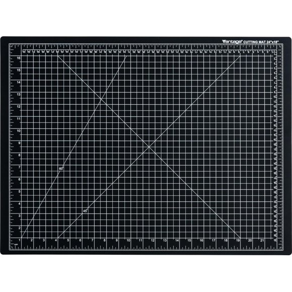 Tapete de corte Dahle 46 × 61 cm, rejilla 1/2", 5 capas, negro
