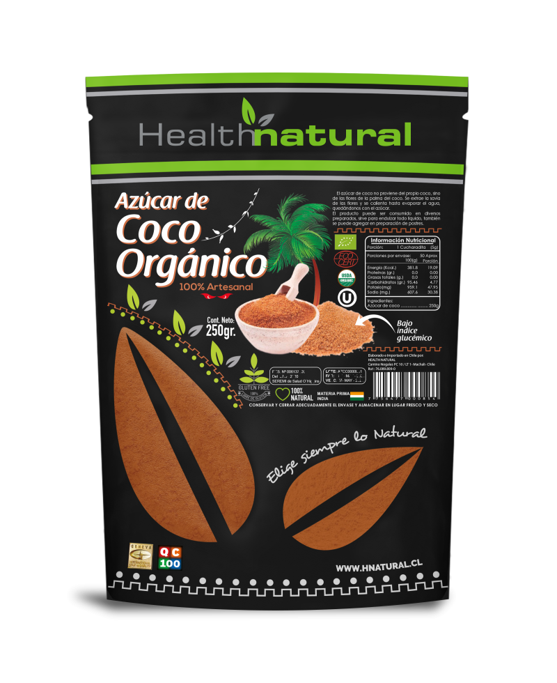 Health Natural - Azucar De Coco 250 Gr