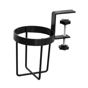 Bothyi - Portavasos De Escritorio Con Clip, Portavasos Para Accesorios De Escritorio Para El Hogar, Dormitorio, Negro