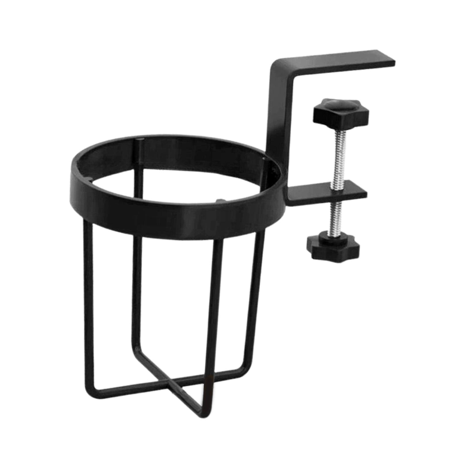 Bothyi - Portavasos De Escritorio Con Clip, Portavasos Para Accesorios De Escritorio Para El Hogar, Dormitorio, Negro