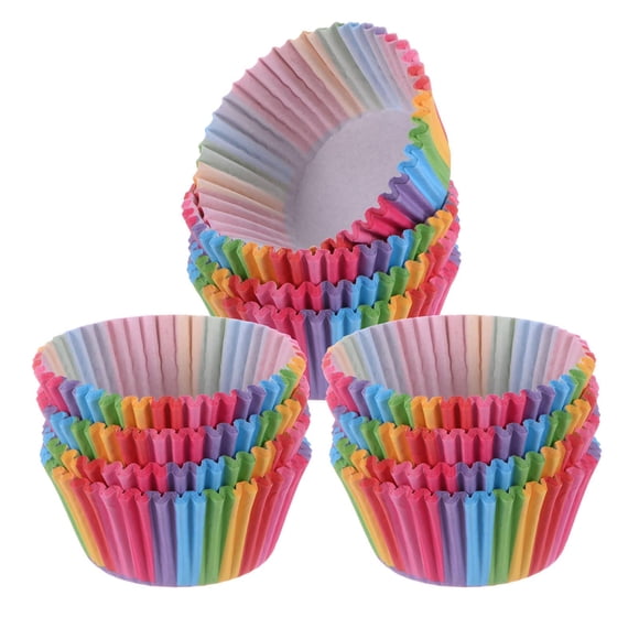 Cápsulas para cupcakes IJPDDRXYN 100 unidades arcoíris antiadherentes