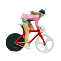Bothyi - Figura Ciclista De Resina A Escala 1/64 Para Micropaisajes, Maqueta De Casa De Muñecas, Mujer