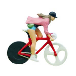 Bothyi - Figura Ciclista De Resina A Escala 1/64 Para Micropaisajes, Maqueta De Casa De Muñecas, Mujer