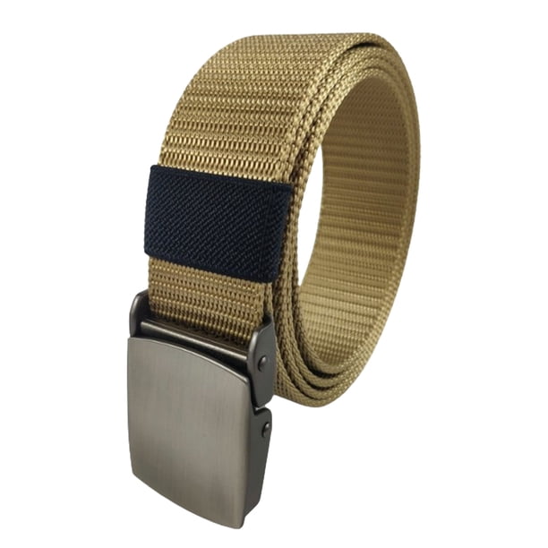 Cinturón táctico militar de lona elástica para hombre, ideal para senderismo y caza.