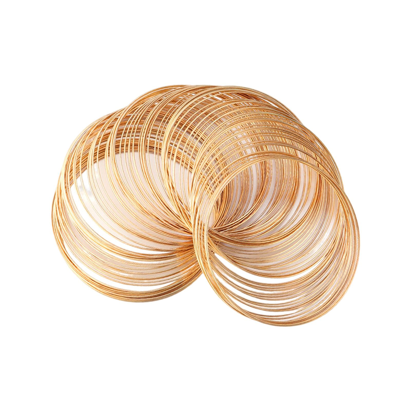Bothyi - Alambre De Memoria Para Hacer Joyas, Alambre De Cuentas Para Brazalete, Oro Hecho A Mano