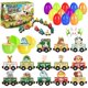 thumbnail image 1 of Tren magnético de madera con animales y huevos de Pascua para niños Yxwomenxy, 1 of 9
