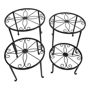 Genérico - Set 4 Porta Maceta Soporte Decorativo Diseño Floral Jhn